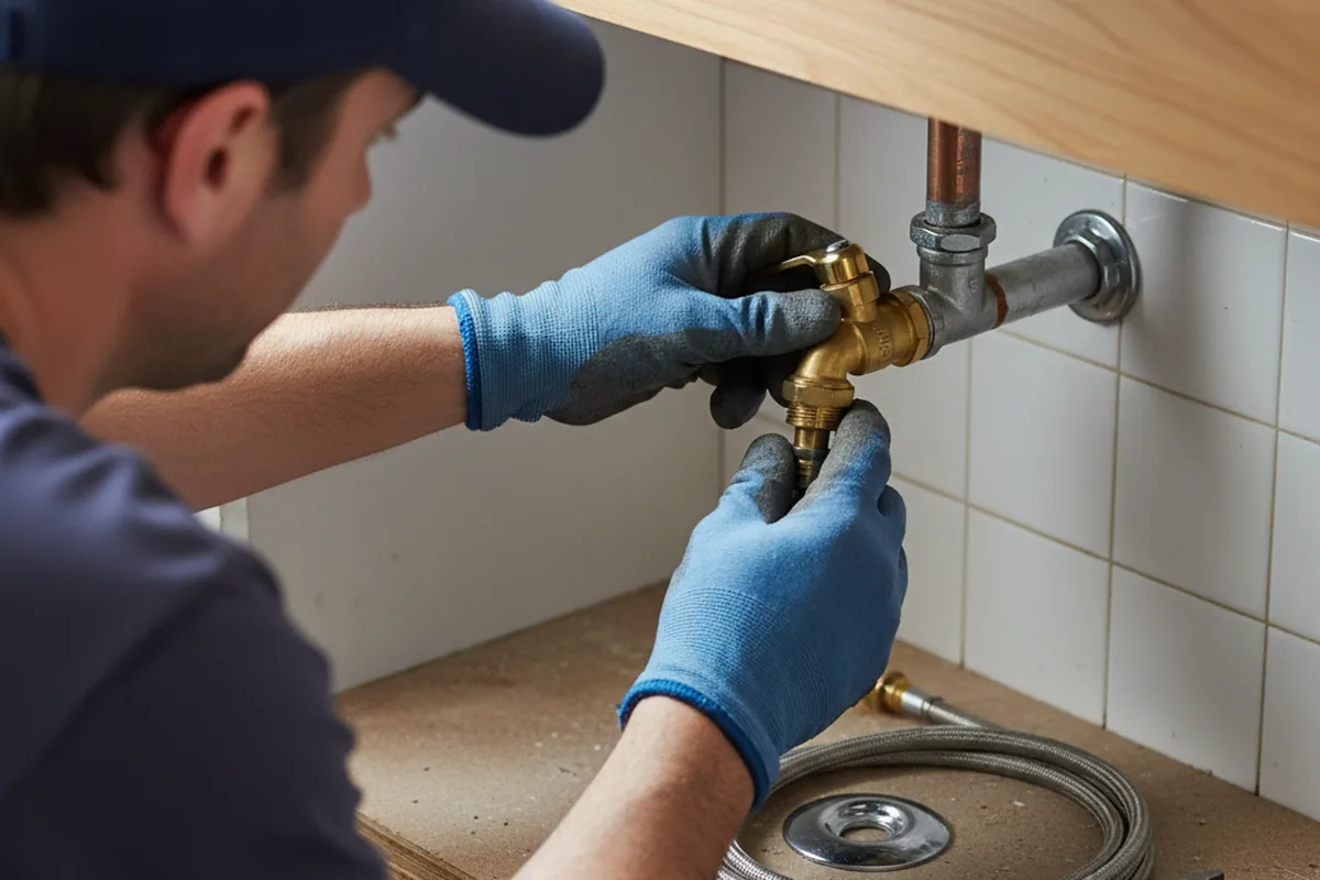 Shutoff valve and fitting work during Faucet and Fixture Repair in Hope